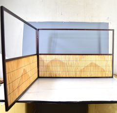 風炉先屏風 両面 山なみ 黒塗り 袋付き 茶道具 茶器 茶の湯 - メルカリ