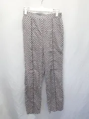 ◇ ◎ ●未使用● ⊂ earth music&ecology 花柄 イージー パンツ サイズF チャコールグレー レディース E  【1503040010934】