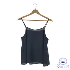 ☆美品☆ キャミソール トップス シンプル ベーシック シアー 透け感 無地 レディース ブラック M 901-16557 送料無料 古着