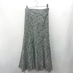 ◇ ⊂ PROPORTION BODY DRESSING レース ロング フレア スカート サイズS チャコールグレー系 レディース E  【1503050035385】