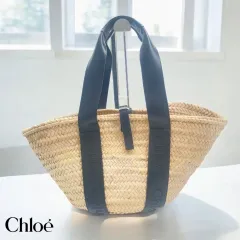 値下げします❣️超美品Chloé (クロエ)カゴトートバッグ CHLOE トートバッグ バスケットバッグ 大人気 ロゴ カゴバッグ