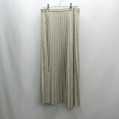◇ Θ URBAN RESEARCH ITEMS アーバンリサーチアイテムズ ロング プリーツ スカート サイズF ベージュ系 レディース E  【1501160034069】