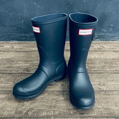 新品同様】HUNTERブラックレインブーツバックル25.0cm〜25.5cm④