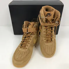08w10688 ナイキ NIKE  Air Force 1 High Flax Wheat エアフォース ハイ フラックス ウィート スニーカー  CJ9178-200 ライトブラウン 27.0   【中古品】