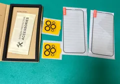 iPhone 13 Pro 用 ガラスフィルム（２枚入り）＋カメラフィルム（2枚入り）強化ガラス 全面保護 フィルム 硬度9H/高透過率/飛散防止/耐衝撃/指紋防止/気泡ゼロ/自動吸着/レンズ保護 iPhone13 Pro 対応