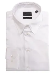 エンポリオアルマーニ EMPORIO ARMANI 無地 長袖 ドレスシャツ EA0194TE10156 ホワイト