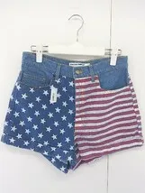◇ American Apparel JEANS U.S.A製 デニム ショートパンツ サイズ29 インディゴ ホワイト レッド レディース  【1206030006275】のサムネイル