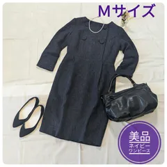 【美品】ドレスラボ　ツイード風タイトワンピース　オケージョン　七五三　ネイビー　Mサイズ