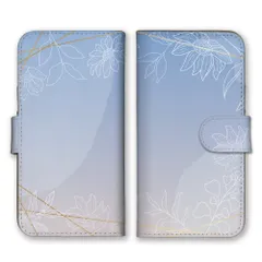 iPhone15ProMax ケース 手帳型 iPhone15 プロマックス スマホケース 携帯ケース 花柄 花 線画 グラデーション おしゃれ オシャレ エレガント 大人女子 カラー02