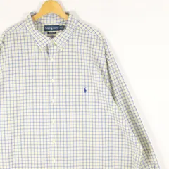 古着 超大きいサイズ 90's ラルフローレン 長袖ボタンダウンシャツ メンズUS-4XLサイズ tn-1705n