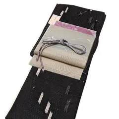 プラチナ着物セット 夏用4点 洗える江戸小紋と正絹夏帯（紗：ブラック：雪輪柄：M寸）着物 レディース 女性 プレタ 洗える 小紋 仕立て上がり