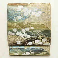 FSbOAT13正絹アート帯 縁起の良い光琳万寿菊 完全姫系 - メルカリ｜袋帯