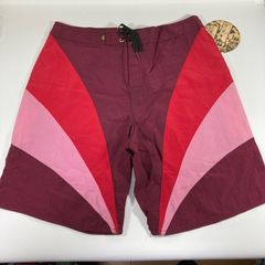 【新品】VOLCOM ボルコム サーフパンツ 水着 34 レッド 海・リゾートに最適【M25】