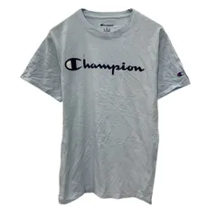 Champion 半袖 プリントTシャツ S ライトブルー チャンピオン プルオーバー スポーティー カットソー 古着卸 アメリカ仕入 a706-5672