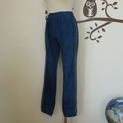 【SALE】asana ヘンプコットン 刺し子 ジャージパンツ●藍染めインディゴ