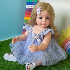 莉斗。様取置き6.1 幼児 赤ちゃん リボーンドール 抱き人形 全長 54
