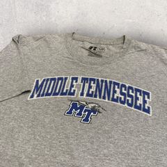 US古着 RUSSELL ラッセル Middle Tennessee ミドル テネシー フットボール Tシャツ XL グレー