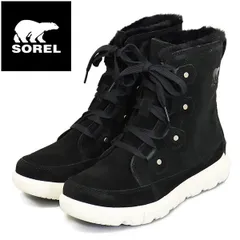SOREL (ソレル) WMS NL5031 エクスプローラー ネクスト ジョアン ウォータープルーフ レディースブーツ 010 BLACK FAWM SRL106 US6.5-約23.5cm