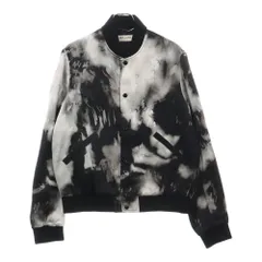 SAINT LAURENT PARIS (サンローランパリ) 18SS Tiedye Satin Jacket タイダイ総柄 サテンジャケット ブルゾン ブラック/ホワイト 505577 Y300Sのサムネイル