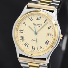 TECHNOS Orrery QZ デイト オクタゴン メンズ 時計 新品電池 - メルカリ
