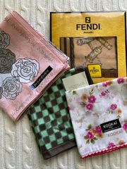 新品★FENDI　KOOKAI　サンローラン　UNTITLED　ハンカチ４枚セット