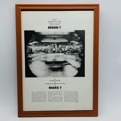 ビンテージ 広告　ポスター　『 月？　火星？？ 』 1960's　額付　※当時物　オリジナル アメリカ 輸入雑貨　ヴィンテージ　雑誌　アドバタイジング 　アートフレーム　レトロ　 　( AZ2101 )