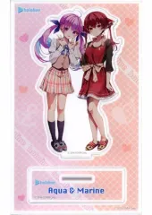 ホロライブ モーリーオンライン 宝鐘マリン 湊あくあ 集合絵フルセット 湊あくあ」「宝鐘マリン」の描き下ろしイラストのクッション