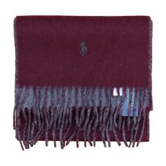 ポロ ラルフローレン ヴァージンウール リバーシブル マフラー / POLO RALPH LAUREN VIRGIN WOOL REVERSIBLE MUFFLER [BURGUNDY/GREY]