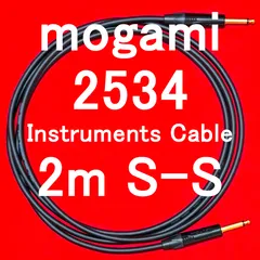 mogami 2534 Instruments Cable w/ Neutrik Gold Plated Plug SS 2m