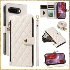 Color:シロ_Size:Pixel 9A Kitzomi Google Pixel 9A ケース 手帳型 財布型 耐衝撃 googleピクセル9a スマホケース カード収納 携帯ケースぐうぐる9a用 スマホ カメラ保護 傷防止 GooglePixel9A