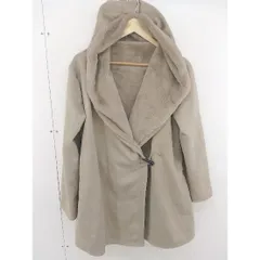 ■ REAL CUBE リアルキューブ 裏地ファー フード 長袖 コート サイズ 38 ベージュ レディース  【中古】 【1204120006679】のサムネイル