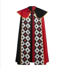 【送料無料】ハロウィンコスプレ衣装デカネックマントステージ出演パーティ衣装、不思議の国のアリスとハートのクィーンコスプレマント