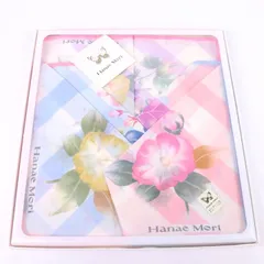 ハナエモリ ハンカチ 未使用 訳あり 3点セット ストライプ 花柄 ブランド レディース HANAE MORI 森英恵 【中古】