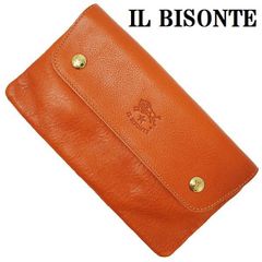 IL BISONTE イルビゾンテ C0937-P-145 レザー 長財布 メンズ レディース キャメル
