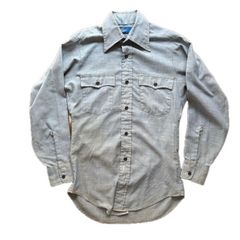 70s J.C.Penney ジェイシーペニー シャンブレーシャツ S ヴィンテージ 古着 アメカジ  VINTAGE