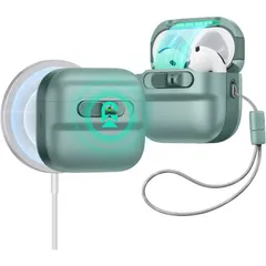 【 新品 未開封 】 ESR AirPods 第4世代用 Magsafe対応スライド式イヤホンケース 1C0130502 - Green-Pulse 1C0130502Green 未使用 送料無料