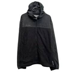 Columbia フリースジャケット XL ブラック チャコールグレー コロンビア ジップアップ ビッグサイズ ロゴ 古着卸 アメリカ仕入 a612-6373