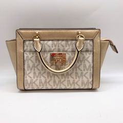 ★マイケルコース MICHAEL KORS ハンドバッグ 2way レディース  ゴールド色 ショルダー欠品 中古 005928