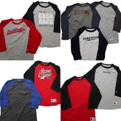 古着卸 まとめ売り チャンピオン Champion 長袖Tシャツ 9枚セット (メンズ S /M /L /XL /2XL ) アーチロゴ 中古 古着 NC0483