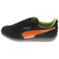 PUMA (プーマ) PALERMO MIJ KL SPORT パレルモ スウェードレザー ローカットスニーカー ブラック/オレンジ US8/26cm 402421-01