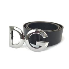 1305 Dolce & Gabbana ドルチェアンドガッバーナ ベルト 90 CM-36 バックル D&G ドルガバ DG デカロゴバックル シンプル ビジネス フォーマル 無地 メンズ