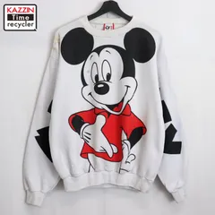 90s USA製 vintage Disney ミッキーマウス Mickey Mouse スウェット トレーナー メンズ 表記Lサイズ