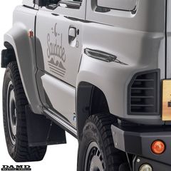 【M's】 ジムニーシエラ JB74W DAMD saudade オーバーフェンダー + サイドシルガーニッシュ 6pcs ABS ダムド サウダージ エアロ 社外 パーツ 部品 外装  74ジムニー JB74 ワイドフェンダー (※納期1.5-2.5ヵ月)