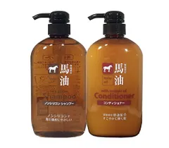 熊野油脂 馬油シャンプー & コンディショナー 各600mlのサムネイル