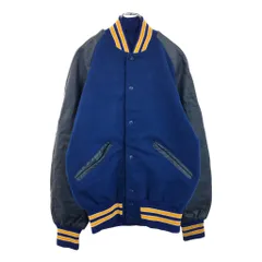 USA製 DeLONG デロング ヴァーシティジャケット ブルー(メンズ M)中古 古着 V0009