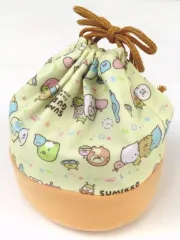 【中古】バッグ イエロー×オレンジ ふしぎなおともだち 巾着ポーチ 「すみっコぐらし」