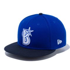 NEWERA5950キャップ Bシンボル ロイヤル インサイドアウト 7 5/8