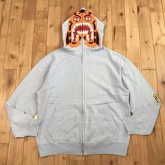 ★初期★ タイガー パーカー Lサイズ ライトブルー Tiger full zip hoodie a bathing ape BAPE エイプ ベイプ アベイシングエイプ