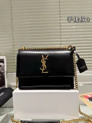 YSL 手搓り紋入り Sunnet サンセットバッグ ケース付き