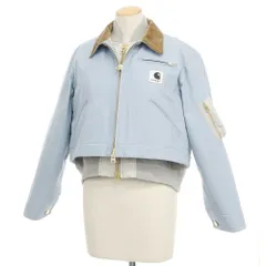 【中古】サカイ Sacai 2023年秋冬 Carhartt WIP Canvas x MA-1 Jacket Detroit キャンバス ワークジャケット ブルゾン ライトブルー【サイズ1】【レディース】のサムネイル